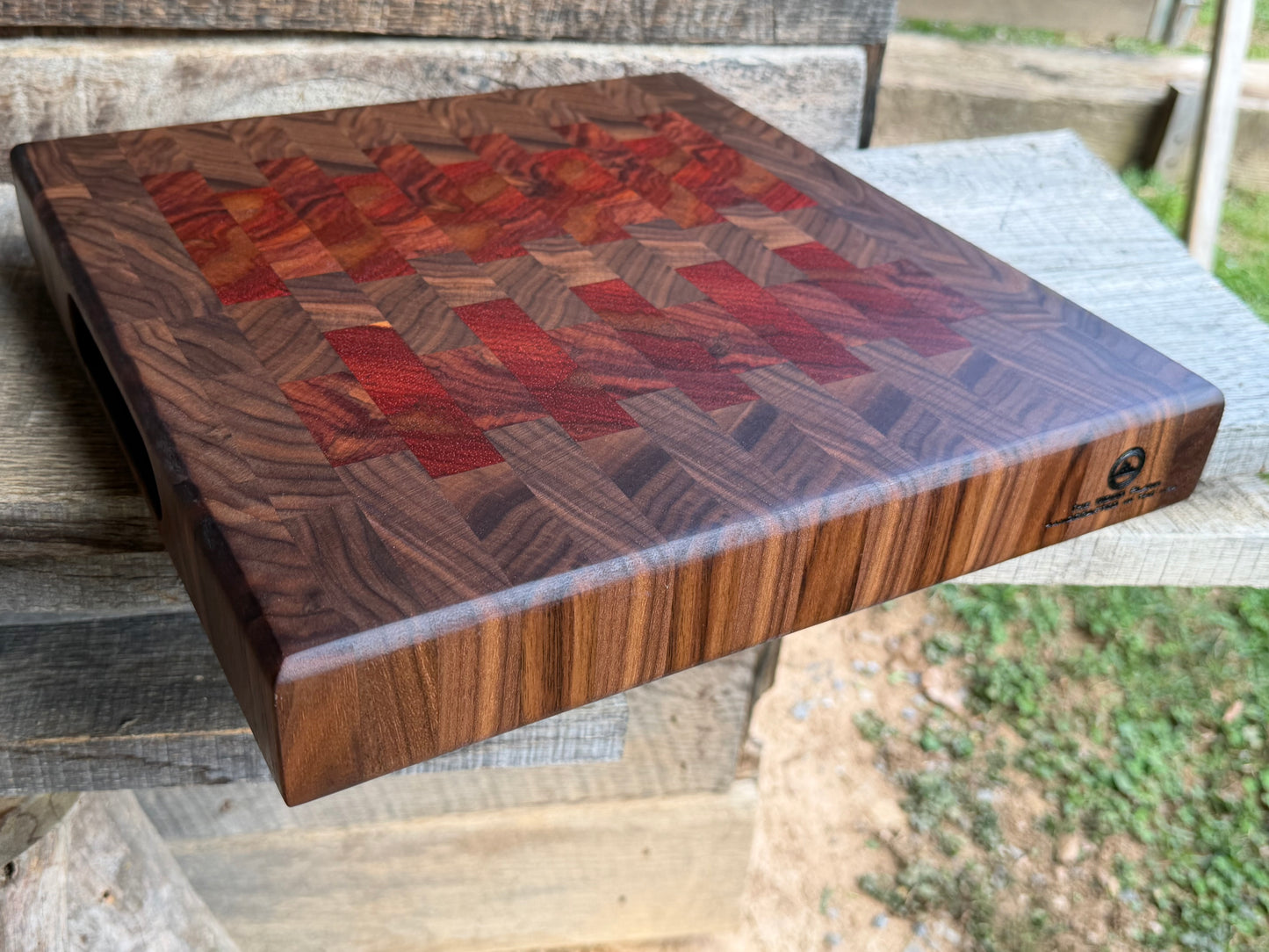 Walnut and Padauk Endgrain Cutting Board