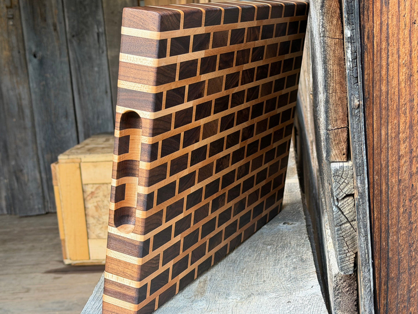 Walnut Maple Brickboard Endgrain