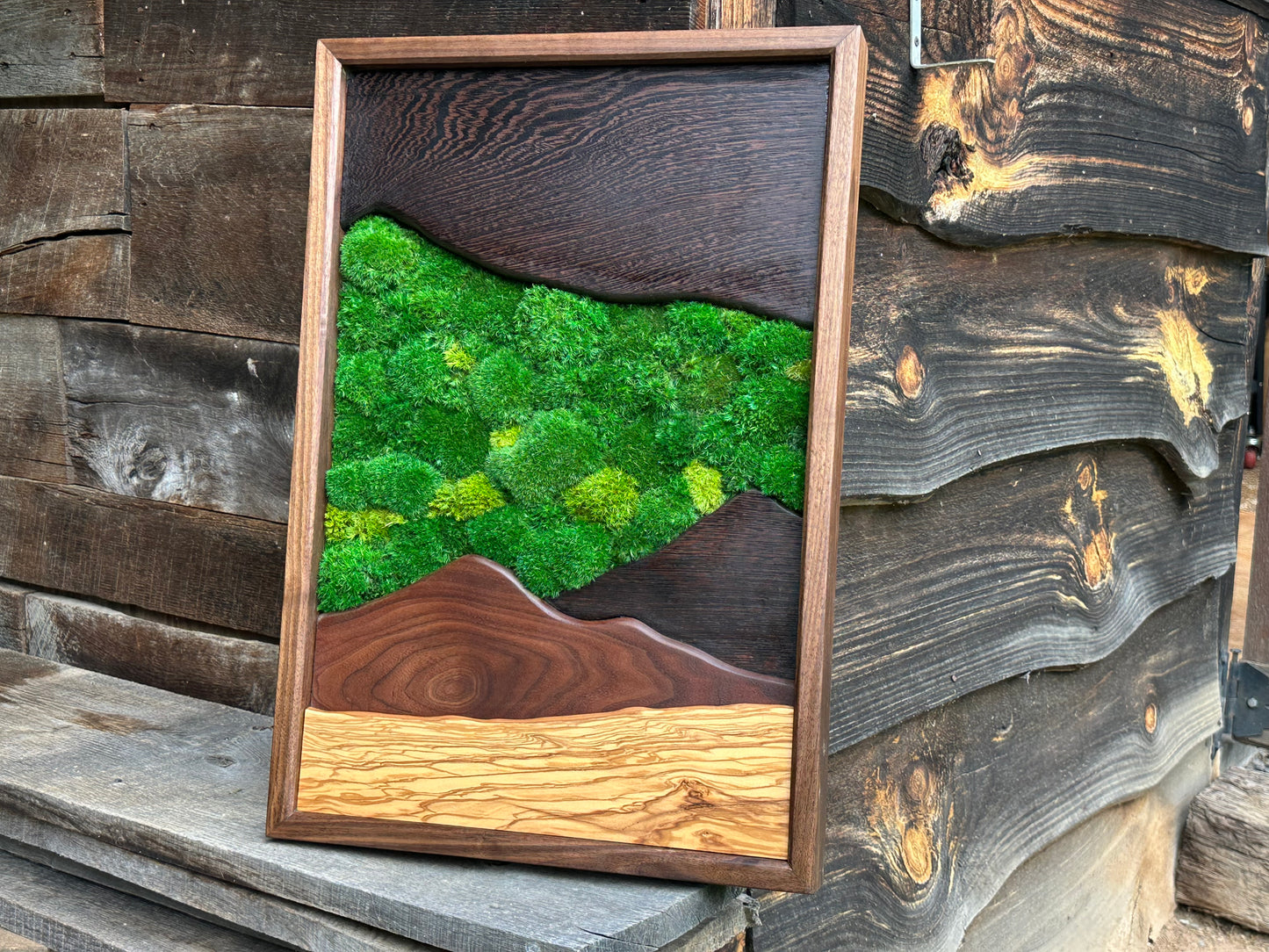Mountain Wall ART ** Walnut Frame