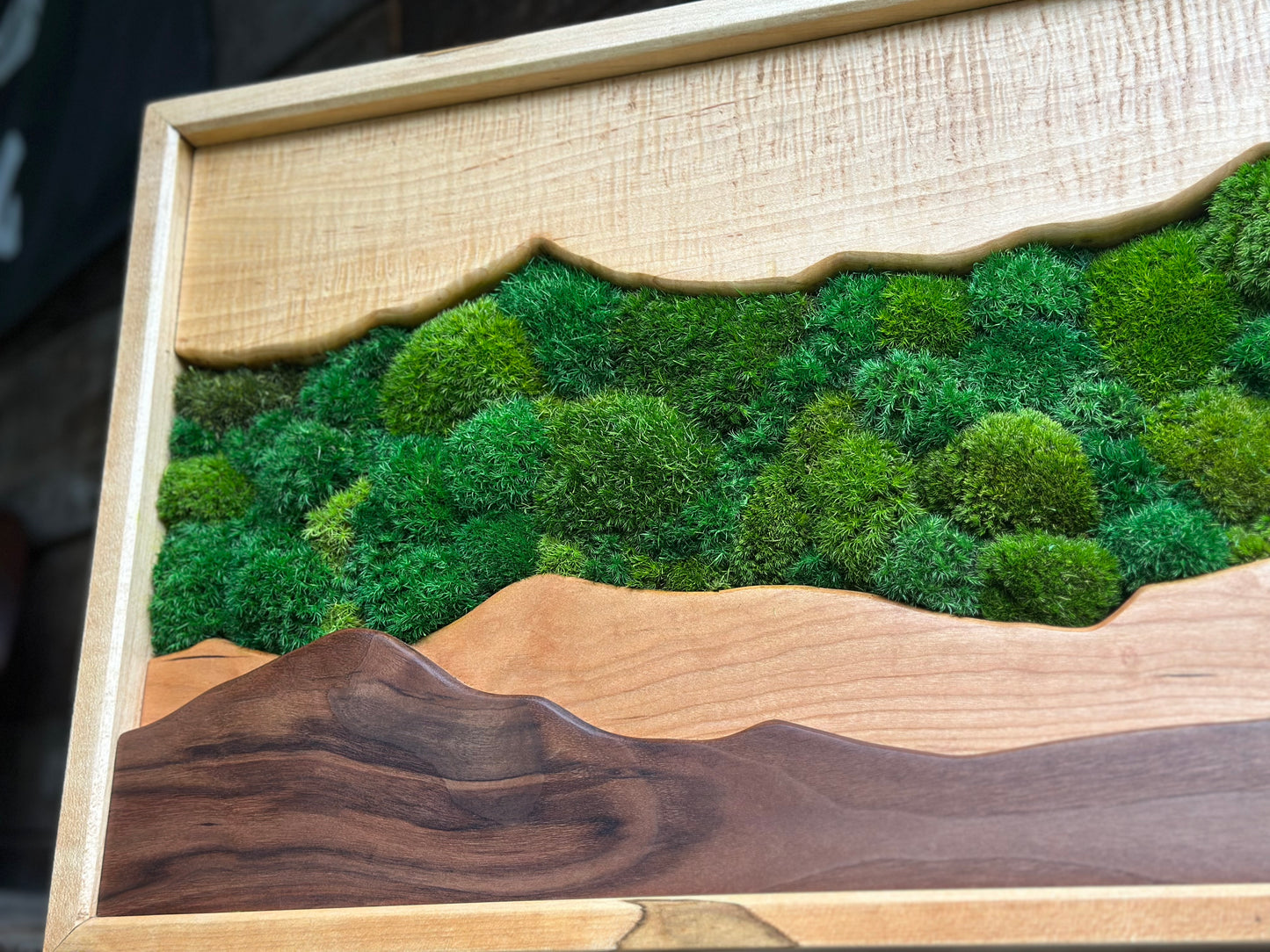 Mountain Wall Art ** Maple Frame