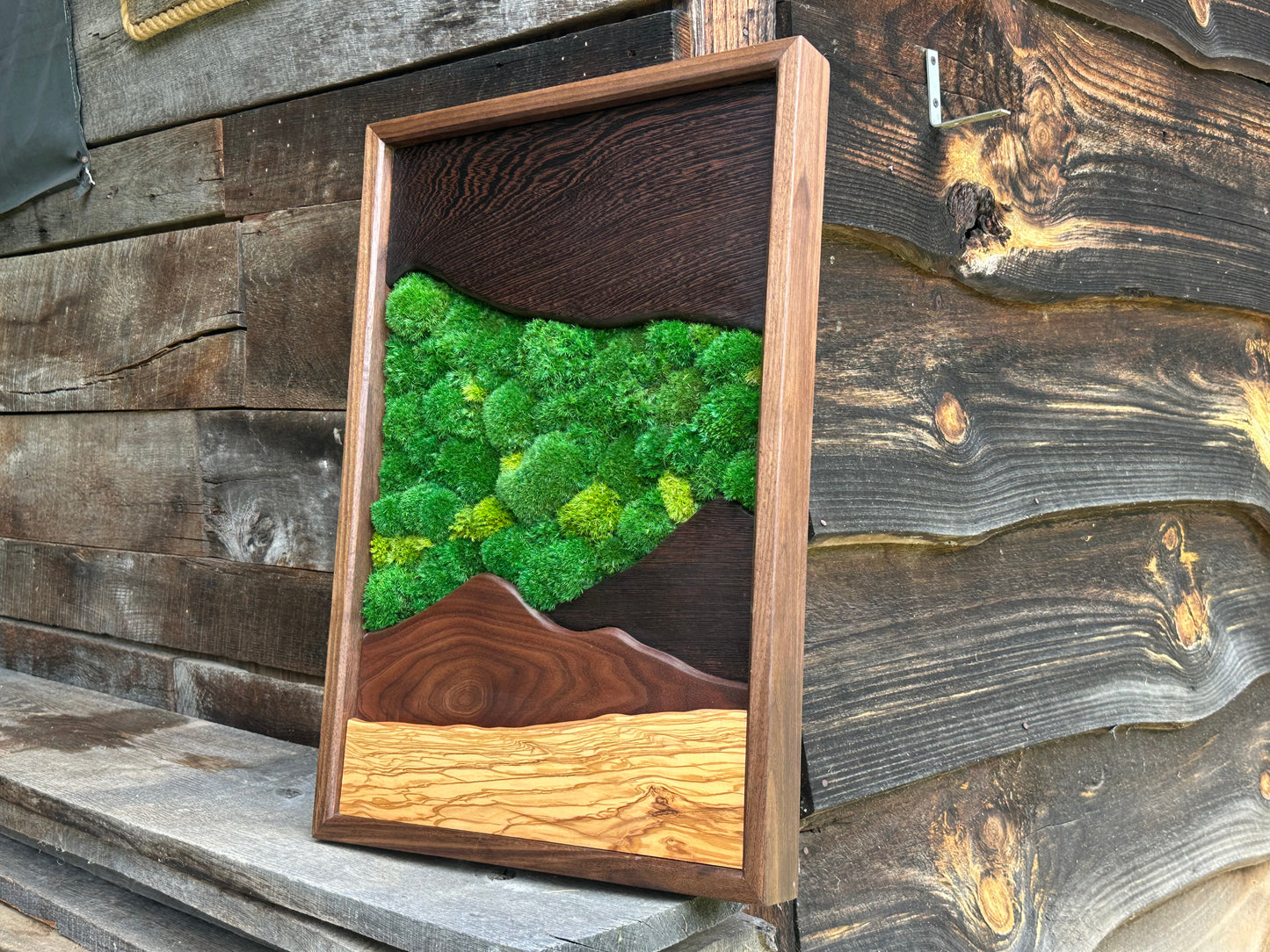 Mountain Wall ART ** Walnut Frame