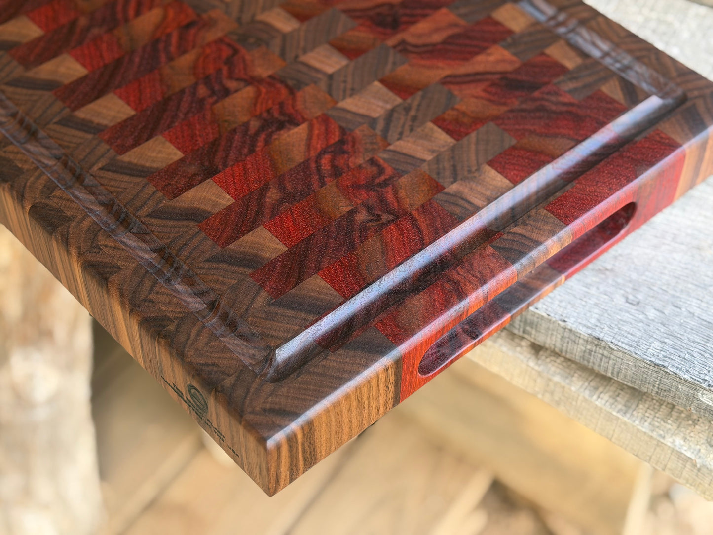 Walnut And Padauk Endgrain Cutting Board