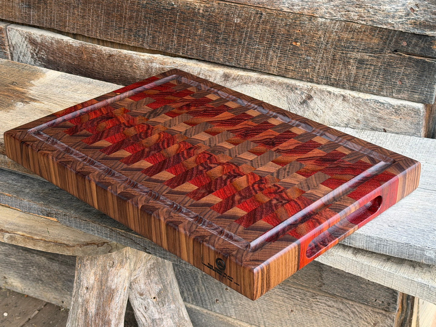 Walnut And Padauk Endgrain Cutting Board