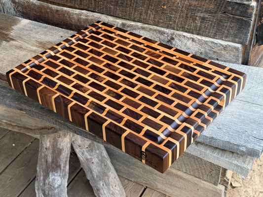 Walnut Maple Brickboard Endgrain