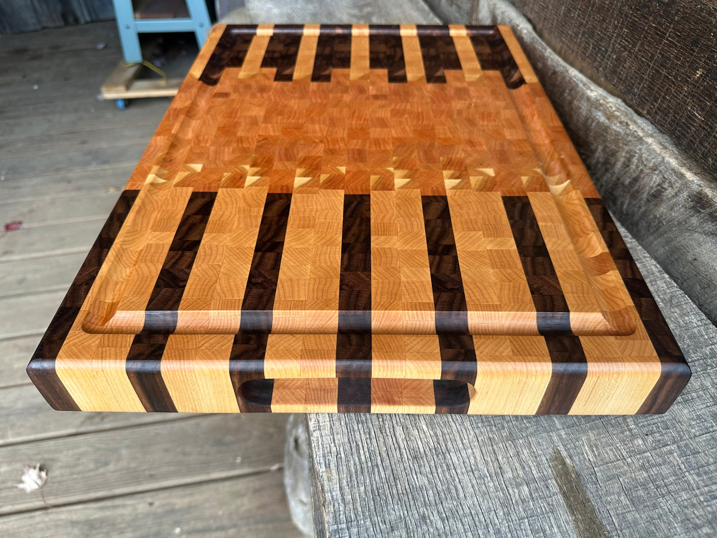 Walnut Cherry Maple Endgrain Cutting Board