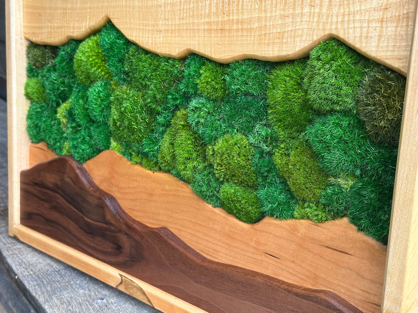 Mountain Wall Art ** Maple Frame