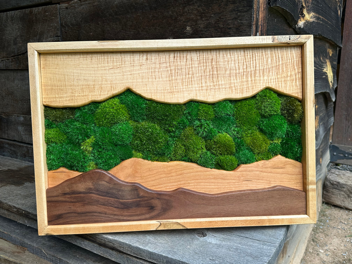 Mountain Wall Art ** Maple Frame