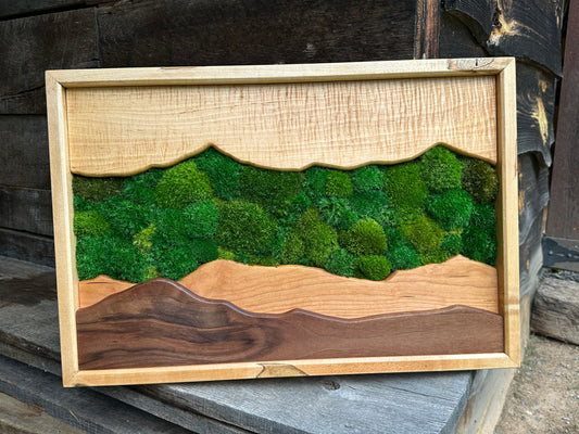 Mountain Wall Art ** Maple Frame
