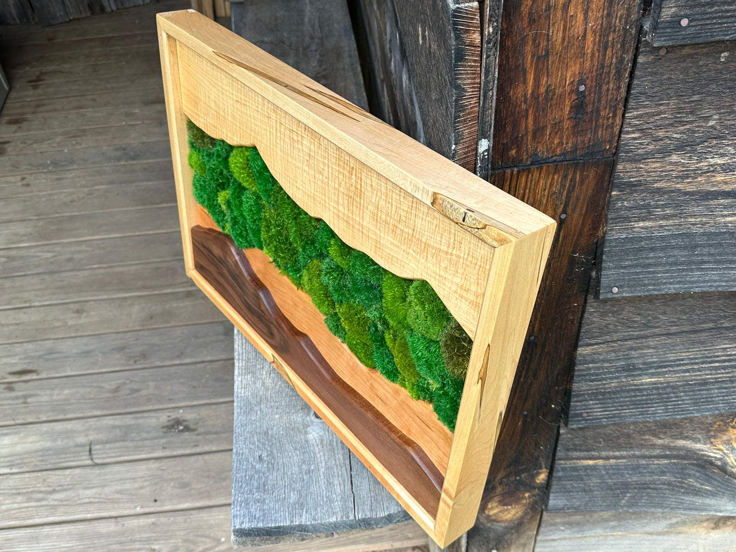 Mountain Wall Art ** Maple Frame
